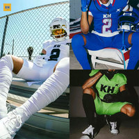 Chaussettes de football de compression respirantes à hauteur du genou avec impression numérique par sublimation du logo de l'équipe de club personnalisé
