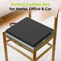Coussin de siège carré portable en mousse haute densité, personnalisable, amovible, lavable, avec poignée, pour chaise – Vente en gros