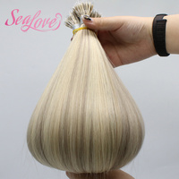 Extensiones de Cabello Humano con Punta Nano Pre-Adherida, Cabello Liso Natural en Mechones Pre-Enlazados para Salones y Venta al Por Mayor