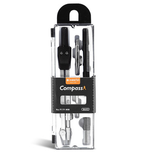 5Pcs Kim Loại Vẽ Thiết Lập Dụng Cụ La Bàn Hình Học Hộp Thiết Lập Geomrtic Công Cụ - Product Image 1