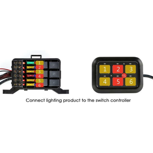 <span class=keywords><strong>6</strong></span> gang RGB bảng chuyển đổi với ON-OFF 12V dẫn chuyển đổi hộp điều khiển chuyển đổi bảng điều chỉnh chất lượng tốt - Product Image 3