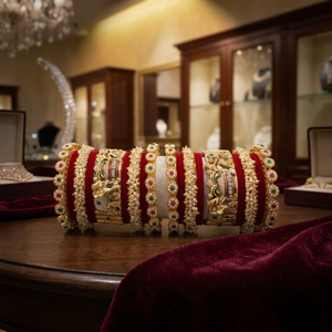 PADMAWATI BANGLES PRIVATE LIMITED Luxury Tungsten Gold Plated Multi Color Indian Traditional Women's Bangles <b>Gift</b> Anniversary - Product Image 3