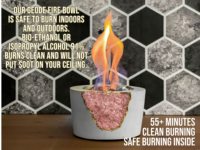 Quartz rose Mini bol décor extérieur Portable Table Top petit Chiminea méditation bol géode bougeoir béton foyer