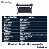 Presse à chaud AB-1750, traceur de découpe automatique grand format 1750 mm avec alimentation par servomoteur pour autocollants, décalcomanies, impression UV et fabrication d'enseignes