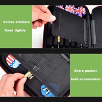 Pochette personnalisée à fermeture éclair pour jeu de fléchettes à pointe souple en acier sac à usage spécial compartiments de vol pour emballage d'accessoires de fléchettes