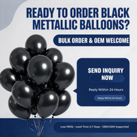 Ballons en latex noir métallisé 100 pièces 18 pouces remplis d'hélium pour la Saint-Valentin et les fournitures de fête d'anniversaire