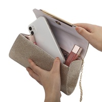 2024 YCH Chic brillant quotidien pochette sac à main Durable Portable nouveau processus de forage à chaud rides Texture pour sac de soirée de fête nuptiale