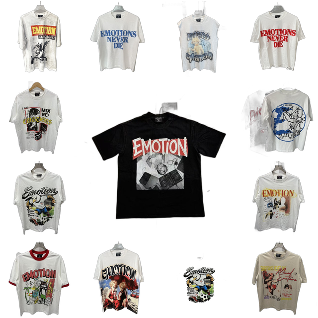 Heavyweight 100% Cotton Terry Vintage Animal Print Y2K Aesthetic Regular Sleeve Men's Oversized Loose Fit Breathable T-Shirt