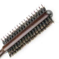 Brosse à barbe en bois à poils de sanglier ioniques pour hommes, avec manche long et peigne – Usage domestique