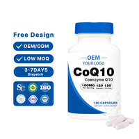 Cápsulas de Suplemento de Coenzima Q10, OEM, ODM, Marca Privada, Venta al por Mayor, Suplemento Dietético a Granel, 120 Cápsulas