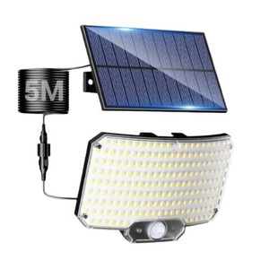 Solar Powered <b>Wall</b> <b>Light</b> 234 Led Human Body Sensor Outdoor Waterproof Garage Floodlight - Product Image 1