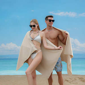 Beach <b>Towel</b> Custom Summer Rectangle Large Bath <b>Towels</b> High Quality Quick Dry Sand-Free Solid Color <b>Microfibre</b> Eco-Friendly - Product Image 2