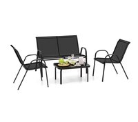 Ensemble de meubles de table et chaises KD pour l'extérieur, 4 pièces, pour jardin, parc, terrasse