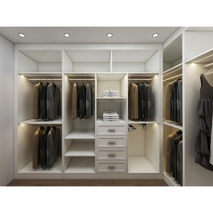 Nouveaux prix bon marché armoires pour hommes en mdf ensemble de placards en chêne meubles de chambre à coucher coulissants garde-robe design simple - Product Image 4