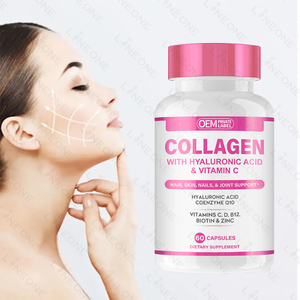 ODM/ OEM Multi <span class=keywords><strong>Collagen</strong></span> Complex für Frauen, 60 Kapseln mit hydrolysierten Protein peptiden aus Hyaluron säure, Biotin und Vitamin C. - Product Image 2