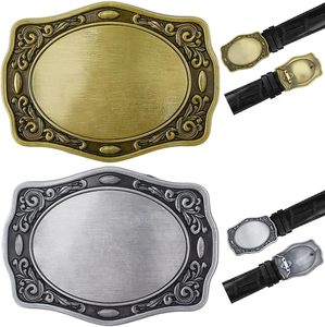 CALFOVERA Boucle de ceinture ovale réglable en alliage métallique, gravée à motifs floraux, style antique et vintage, fermoir de remplacement pour ceintures western et cow-boy - Product Image 1