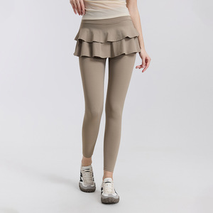 YIYI Leggings Jupe Taille Haute Effet Seconde Peau Respirants et Ajustés pour Yoga, Course en Extérieur, Fitness et <span class=keywords><strong>Danse</strong></span> pour Femme - Product Image 5