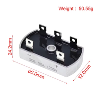 Module redresseur à pont triphasé 50A 1200V en aluminium, à montage traversant, pour onduleurs, série SQL, modèle SNXRON, directement de l'usine