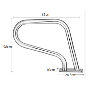 <span class=keywords><strong>JACKBO</strong></span> Rampe d'escalier de piscine sur mesure en acier inoxydable 304/316 poli, épaisseur 1,0 mm, amovible, pour escalier de piscine - Product Image 1