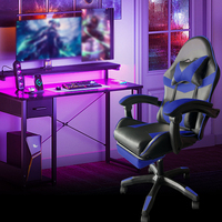 Chaise de jeu ergonomique en cuir réglable avec poignée blanche et noire, fournisseur Chine, prix bas