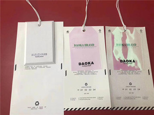 Custom Swing <b>Tags</b> Luxury Garment Printed logo Name Hanging <b>Tag</b> Recycled Paper Hangtags Clothing <b>Tag</b> - Product Image 2