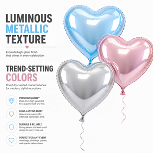 Palloncini a Cuore in Foil d'Aria da <span class=keywords><strong>18</strong></span> Pollici per Decorazioni e Forniture per Feste di Matrimonio, Produttore Cinese di Palloncini per Eventi - Product Image 4