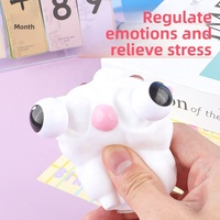 Jouet anti-stress créatif en PVC, mignon, à grands yeux, en forme de mouton, poupée à presser