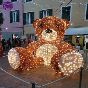 Luces Decorativas Navideñas 3D con Forma de Oso, Escultura LED para Exteriores, Ideal para Parques, Centros Comerciales, Plazas, Eventos Festivos, Decoración Invernal - Product Image 6