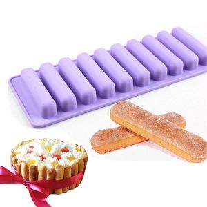 10 Rectangle Bakeware <b>Cookie</b> Candy Pastry Chocolate Finger Bar Silicone <b>Mold</b> - Product Image 2