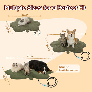 Verwarmde kattenbedden in bladvorm, Amerikaanse spotgoederen, verwarmingsmat voor huisdieren, wintermat voor gebruik in de winter - Product Image 5