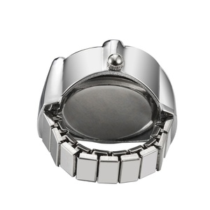 Modieus ringhorloge, eenvoudig ontwerp, kast van roestvrij staal, mini quartz vingerhorloge, unisex, dagelijks gebruik - Product Image 5