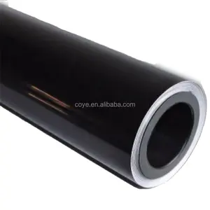 Tấm Vinyl Bọc CuộN CuộN CuộN Vinilo Nhãn Dán Xe DIY Cắt Không Khí Phát Hành Miễn Phí Không Có Bong Bóng Màu Đen Bóng