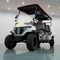 Voiturette de golf électrique 60V 6 places en aluminium, freins à disque avant, 30-50 km/h, autonomie 70-90 km, livrée d'usine, homologuée pour la route, CE EEC
