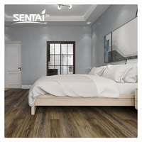 Suelo laminado de madera en espiga de alta calidad Sentai SPC V-Groove pintura cocina y suelo de sala de estar con revestimiento UV