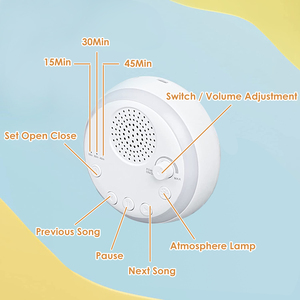 Mesin kebisingan putih nirkabel, instrumen tidur Bantuan bayi lampu malam 16 suara menenangkan portabel dapat diisi ulang - Product Image 6