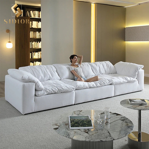 Sofá Modular Moderno Boucle Blanco Nube, Sofá Seccional en Forma de L y U, Sofá Esquinero Comprimido - Product Image 3