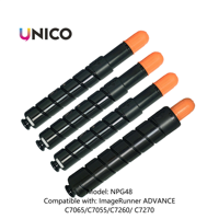 Cartouche de toner compatible UNICO à haut rendement NPG48 GPR-33 C-EXV31 pour Canon ImageRunner ADVANCE C7055 C7065 C7260 C7270