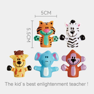 Popular 5 unids/set recuerdo de fiesta lindo goma Montessori PVC Mini marioneta divertida bebé edredón juguete marionetas de dedo para niños - Product Image 4