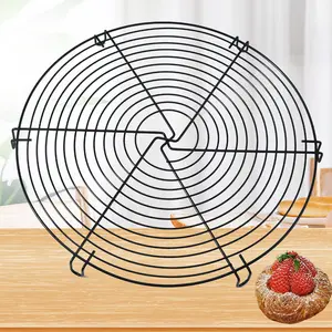 Lixsun Non-Stick 12 Inch Round Cooling Rack Cooking Racks Steamer Cake Wire Baking Rack