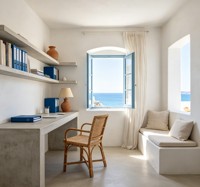FULLSUMMER Servicio de Diseño de Interiores para el Hogar, Personalización Completa de Viviendas, Diseño Integral de Hoteles Estilo Mediterráneo Santorini