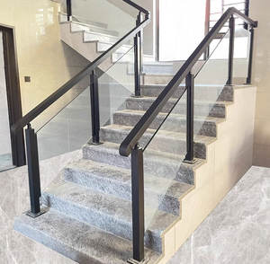 ราวสเตนเลสแบบทำมือสำหรับบันไดระเบียงทำจากโลหะอลูมิเนียมราวจับแบบทำ<span class=keywords><strong>มือ</strong></span> - Product Image 2