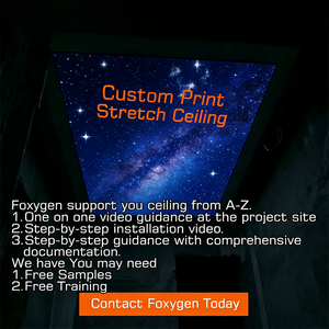 FOXYGEN Soffitto Teso in PVC con Motivo a Stelle, Design Popolare a Prezzo di Fabbrica per Squadre di Costruzione - Product Image 3