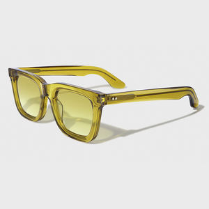 <span class=keywords><strong>Gafas</strong></span> <span class=keywords><strong>de</strong></span> <span class=keywords><strong>Sol</strong></span> Yeetian 2024 con Marco Cuadrado <span class=keywords><strong>de</strong></span> Diseño Biselado en <span class=keywords><strong>Amarillo</strong></span> <span class=keywords><strong>Cristal</strong></span>, Logotipo Personalizado, Marca Privada, Bioacetato - Product Image 2