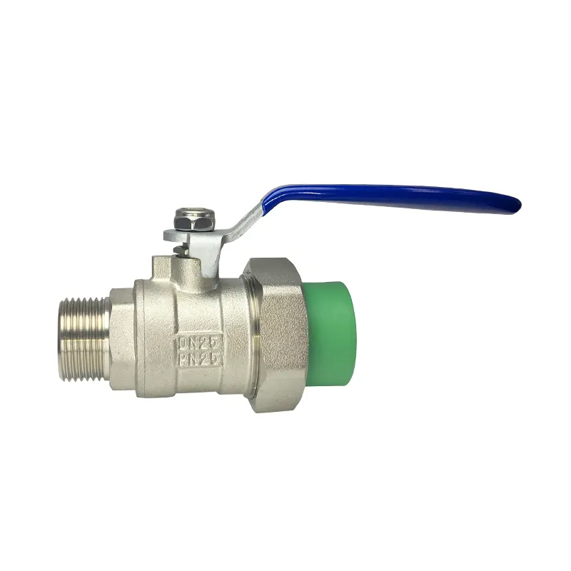 20X1/2 "-50X11/2" Chrome Ball 362.5 Psi Niken Mạ Đồng Thau Toàn Bộ Dòng Chảy PPR Ball Valve