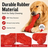 Jouet pour chien en caoutchouc personnalisé, indestructible, à texture bois, pour les mâchoires agressives