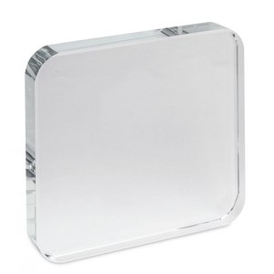 Square <b>Glass</b> <b>Paperweight</b> 120x120 H19 Elegant Office Decorative Accessory - Product Image 2