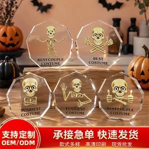 Expositor <span class=keywords><strong>de</strong></span> Ladrillos Acrílicos <span class=keywords><strong>de</strong></span> Alta Transparencia; Decoración <span class=keywords><strong>de</strong></span> Escritorio para Navidad y <span class=keywords><strong>Halloween</strong></span>; Adorno <span class=keywords><strong>de</strong></span> Escritorio, Arte y Manualidades - Product Image 5