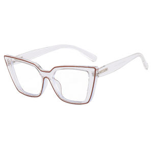 Montatura per Occhiali Triangolare Stile Cat Eye con Linee Trasparenti Occhiali Y2K - Product Image 5