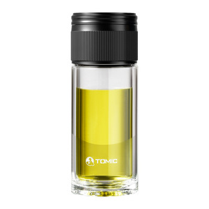 Tasse en verre à double paroi Tomic 400 ml, séparation thé-eau, vaisselle intelligente - Product Image 5