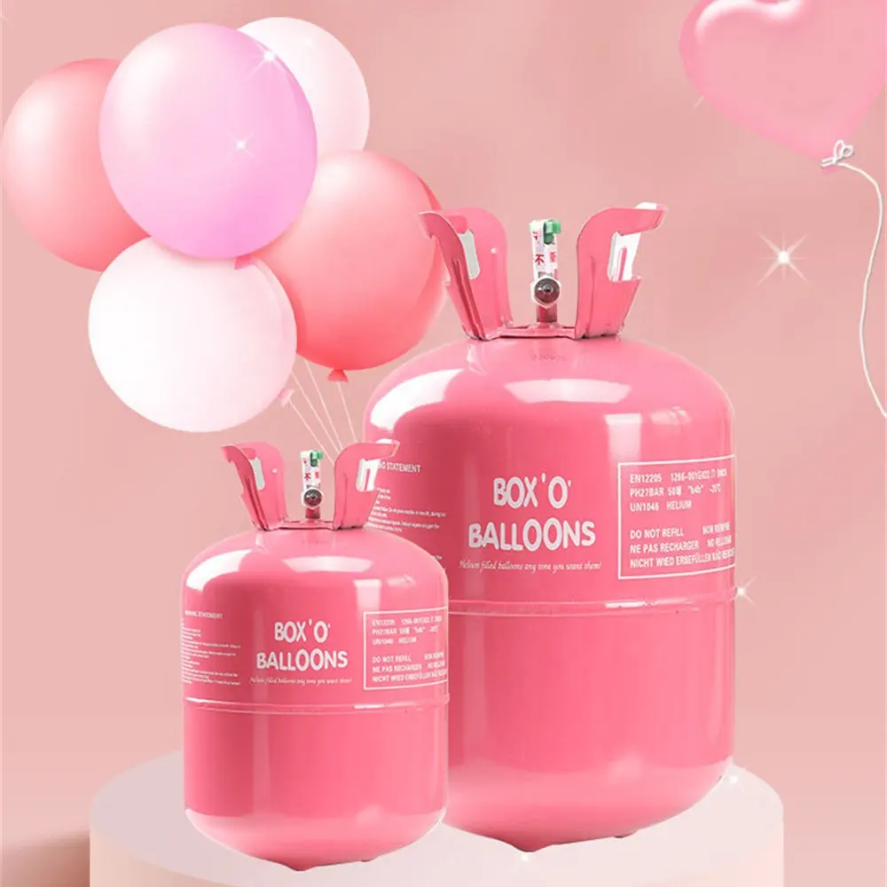 Farklı renkler için tek kullanımlık balon silindir dolum helyum gazı